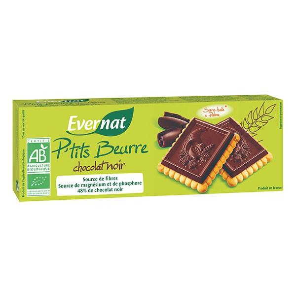 EVERNAT BISCUITS PETITS BEURRE CHOCOLAT NOIR 150GR BF12