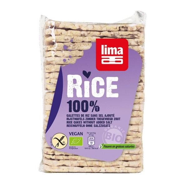 LIMA GALETTES DE RIZ 100% RECTANGLE SANS SEL 130GR MR12