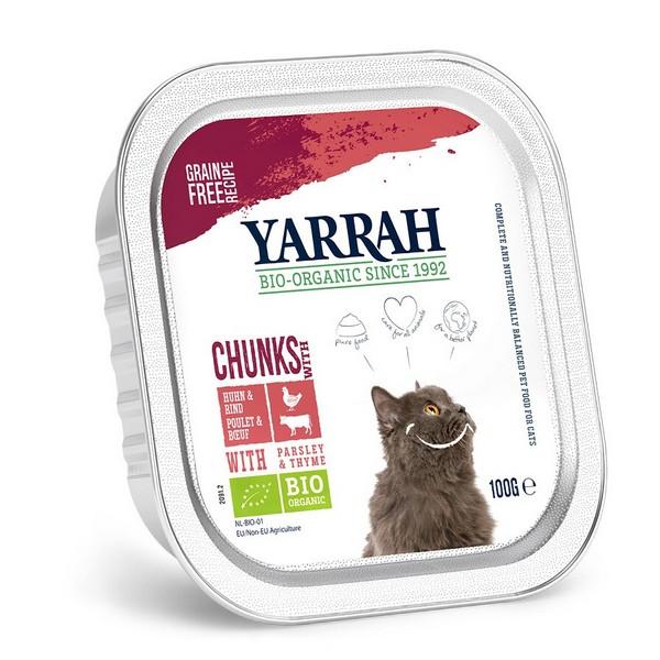 YARRAH BOUCHEES AU POULET & BEOUF CHAT 100GR BF16