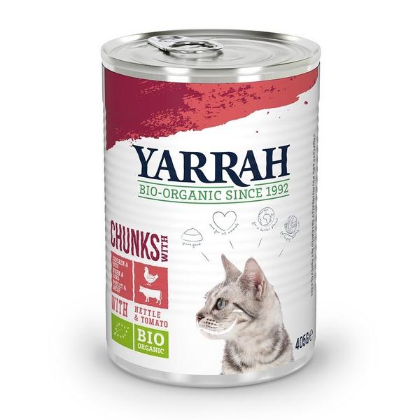 YARRAH BOUCHEES AU POULET & BOEUF CHAT 405GR BF12