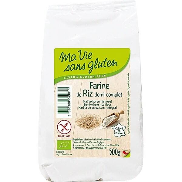 MA VIE SANS GLUTEN FARINE DE RIZ DEMI-COMPLETE 500GR HY6