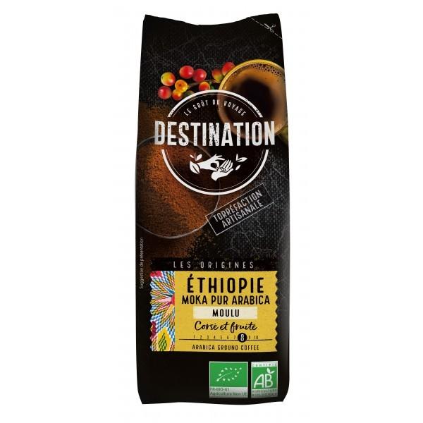 DESTINATION CAFE ETHIOPIE MOKKA PUR ARABICA MOULU 250GR BF12