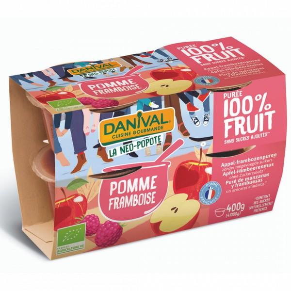 DANIVAL PUREE FRAMBOISE POMME 4X100GR MR6