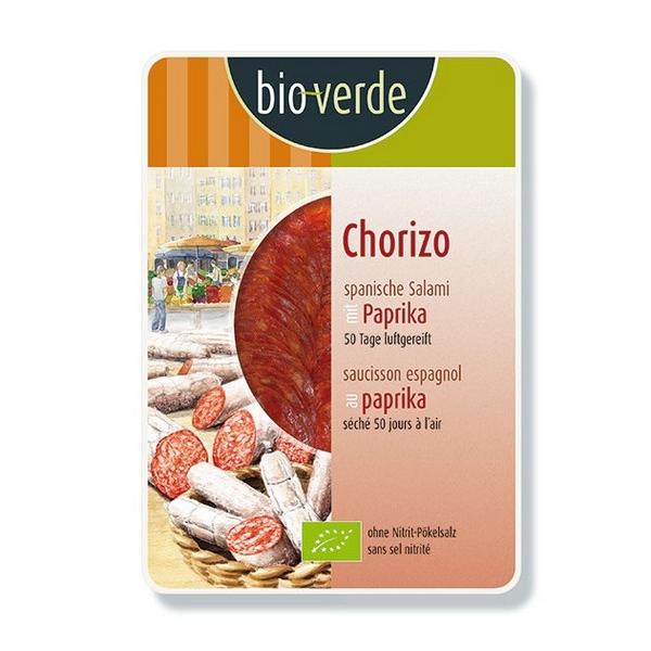 BIO VERDE SALAMI POIVRON CHORIZO 80GR BF6