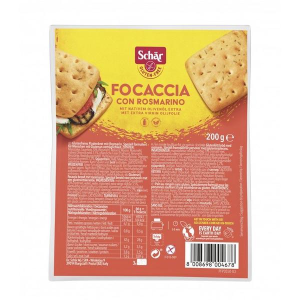 SCHAR FOCACIA PAIN RAFFINEE AU ROMARIN 200GR BFS5