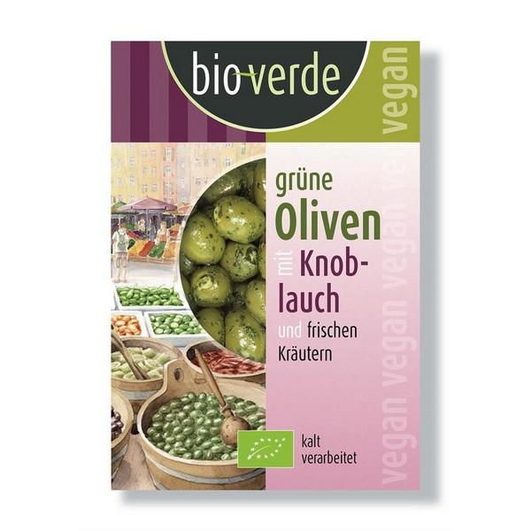 BIO VERDE OLIVE VERTES A L'AIL 150G BF6