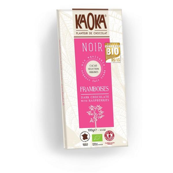 KAOKA CHOCOLAT NOIR A LA FRAMBOISE 100GR HY17