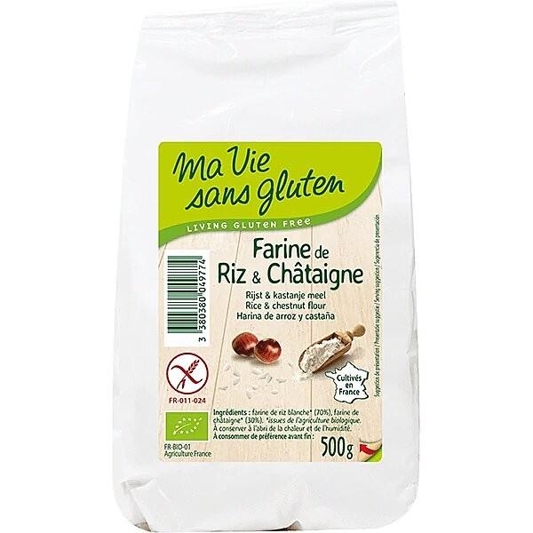 MA VIE SANS GLUTEN FARINE RIZ & CHATAIGNE 500GR HY6