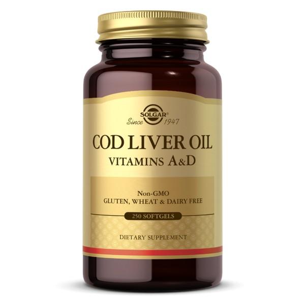 SOLGAR COD LIVER OIL VITAMINE A&D 250X GELULES SG