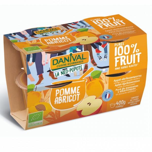 DANIVAL PUREE ABRICOT POMME 4X100GR MR6