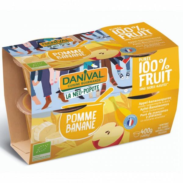 DANIVAL PUREE BANANE POMME 4X100GR MR6