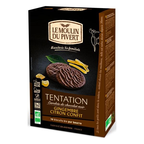 LE MOULIN DU PIVERT BISCUITS TENTATION GINGEMBRE & CINTRON CONFIT 130GR BF12