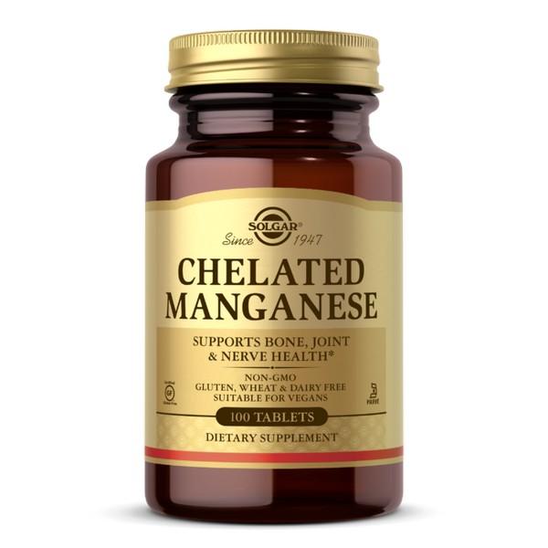 SOLGAR CHELATED MANGANESE 100X TABLETS SG