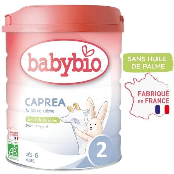 BABYBIO LAIT EN POUDRE CHEVRES N°2 900GR CAPREA CROISSANCE DES 6 MOIS 800GR VT6