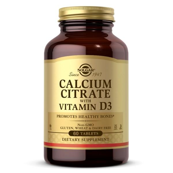 SOLGAR CALCIUM CITRATE + VITAMINE D 60X TABLETS SG