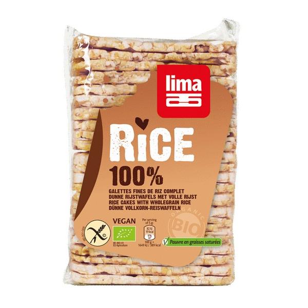 LIMA GALETTES FINE DE RIZ COMPLET 100% RECTANGLE 130GR MR12