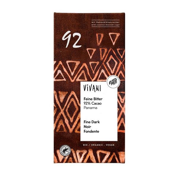 VIVANI CHOCOLAT NOIR FONDENTE 92% 80GR BF10