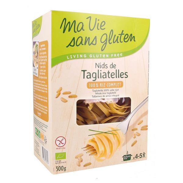 MA VIE SANS GLUTEN NIDS DE PATES TAGLIATELLES RIZ COMPLET 300GR HY8