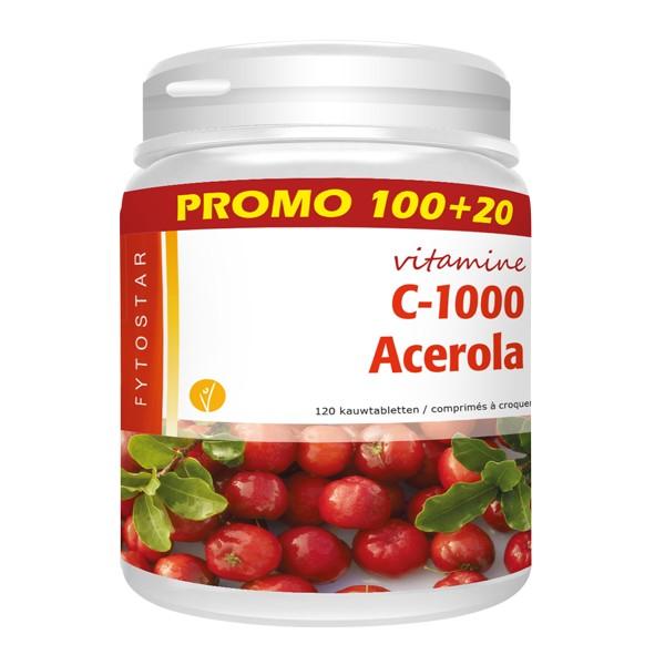 FYTOSTAR VITAMINE C-1000 ACEROLA 100+20 COMPRIMÉS PROMO OC