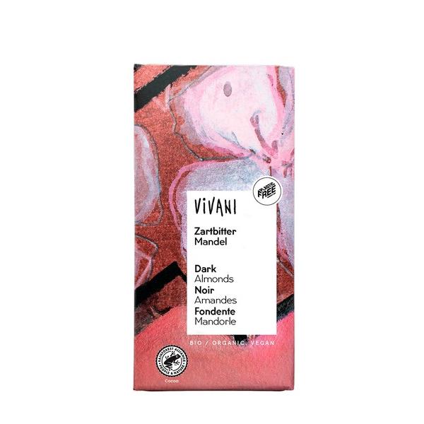 VIVANI CHOCOLAT NOIR AUX AMANDES 100GR BF10