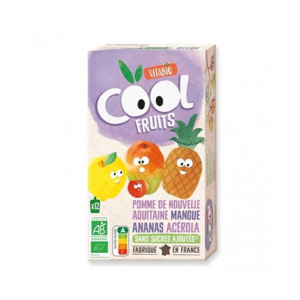 VITABIO COOL FRUITS POMME MANGUE ANANAS ACEROLA 12X90GR VT4