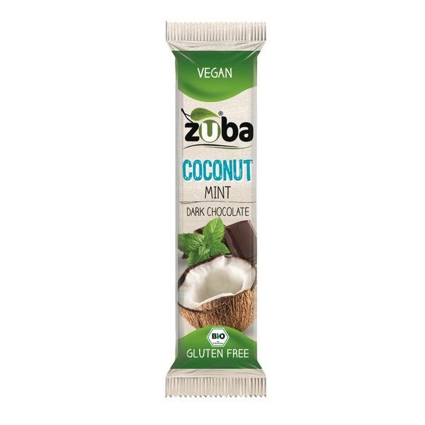 ZUBA BARRE NOIX DE COCO, CHOCOLAT NOIR & MENTHE 53GR MV12