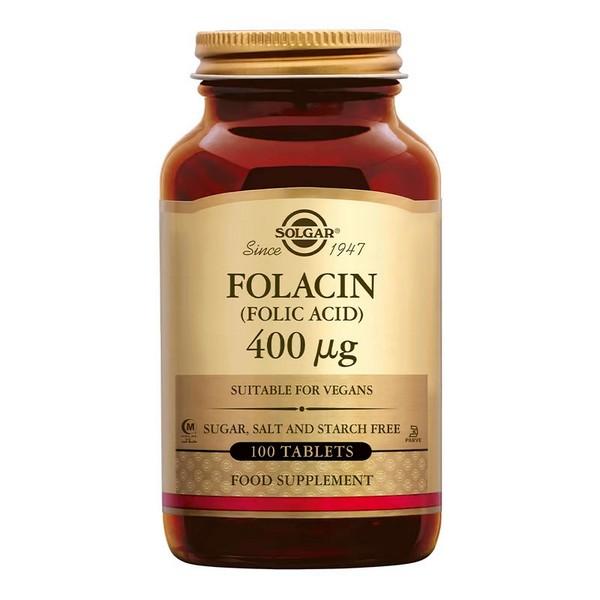 SOLGAR FOLACIN FOLIC ACID 400µg 100X TABLETS SG