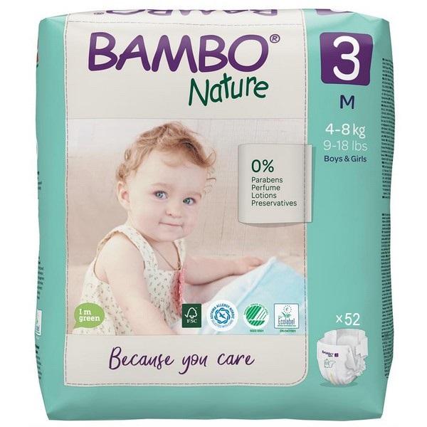 BAMBO NATURE COUCHE BEBE N°3 M 4-8KG 52X BF3