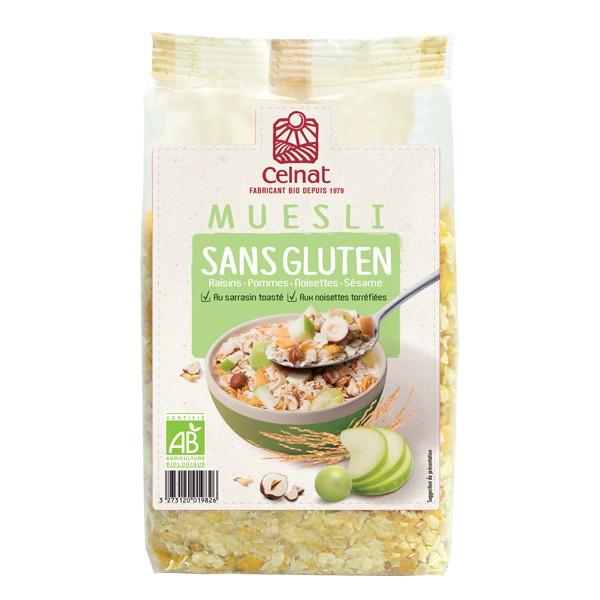 CELNAT MUESLI RAISINS POMMES NOISETTES SESAME 375GR CN