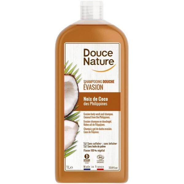 DOUCE NATURE SHAMPOOING DOUCHE EVASION AUX NOIX DE COCO 1L HY6