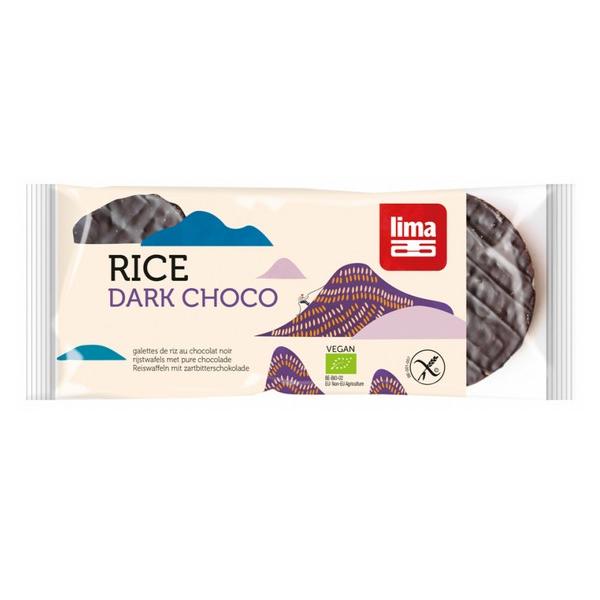 LIMA GALETTES DE RIZ AU CHOCOLAT NOIR ROND 100GR MR12