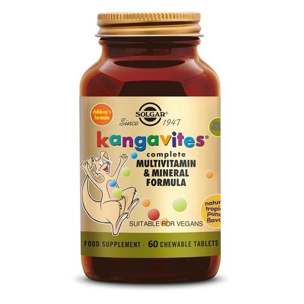 SOLGAR KANGAVITES MULTIVITAMINE POUR ENFANTS 60X TABLETS SG