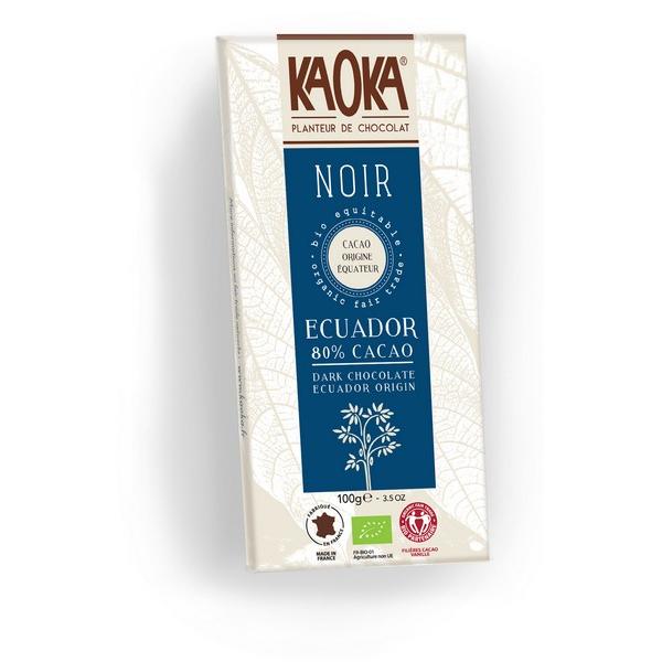 KAOKA CHOCOLAT NOIR ECUADOR 80% CACAO 100GR HY17