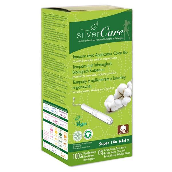 SILVER CARE TAMPONS AVEC APPLICATEUR SUPER 14U DB1