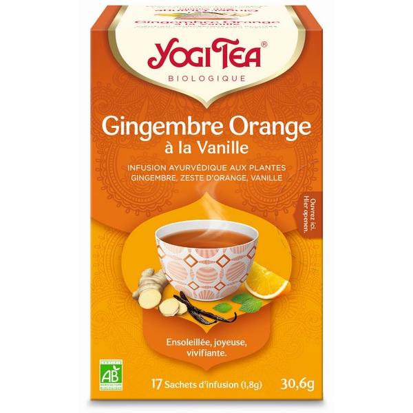 YOGI TEA GINGEMBRE ORANGE A LA VANILLE 17X SACHETS 30,6GR BF6