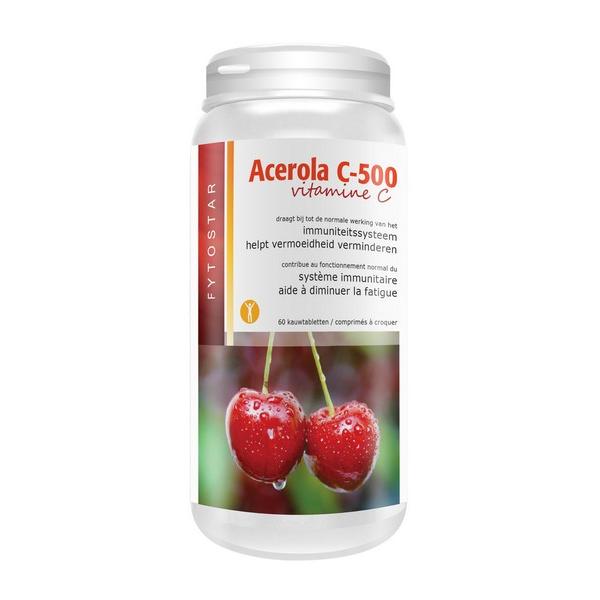 FYTOSTAR VITAMINE C-500 ACEROLA 60 COMPRIMÉS GOUT CERISE OC