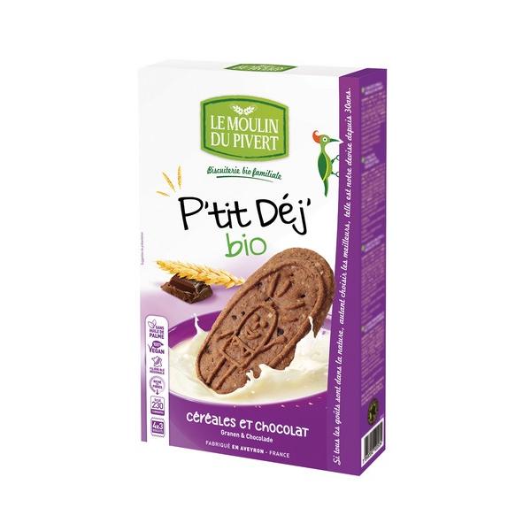 LE MOULIN DU PIVERT P'TIT DEJ' CEREALES & CHOCO 190GR BF12