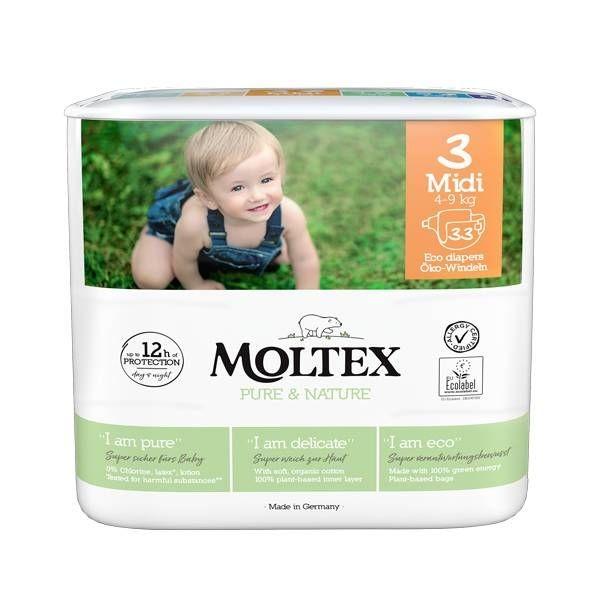 MOLTEX COUCHES BEBE N°3 MAXI 4-9KG 33X MR4