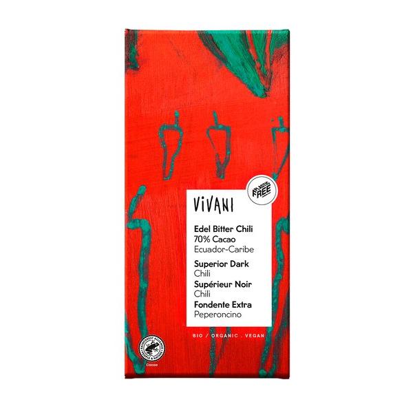 VIVANI CHOCOLAT NOIR SUPERIEUR CHILI 70% 100GR BF10