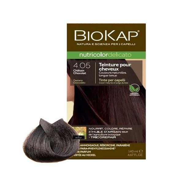 BIOKAP 4.05 CHATAIN CHOCOLAT 140ML NUTRICOLOR DELICATO MN