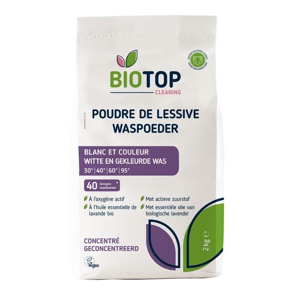 BIOTOP POUDRE DE LESSIVE CONCENTRE BLANC & COULEURS 2KG HY4