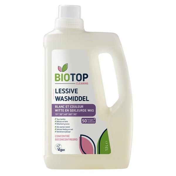 BIOTOP LIQUIDE LESSIVE BLANC & COULEURS 1.5L HY8