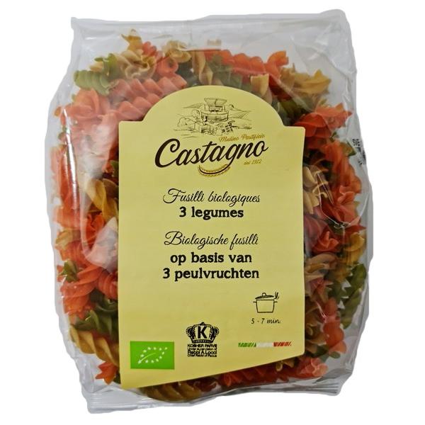 CASTAGNO PATES FUSILLI 3 LEGUMES 250GR HY12