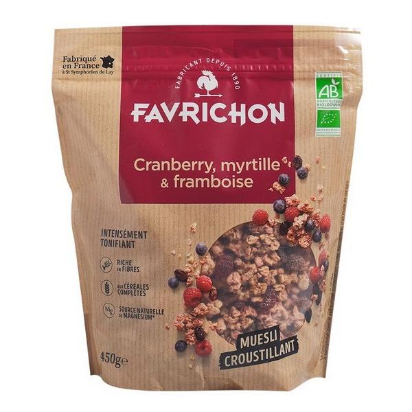 FAVRICHON MUESLI CRANBERRY MYRTILLE & FAMBOISE 450GR BF6