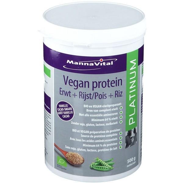 MANNAVITAL VEGAN PROTEIN PLATINUM 500GR MV