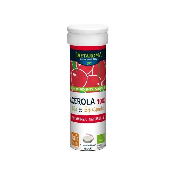 DIETAROMA ACEROLA 1000 VITAMINE C CASSIS 12X COMPRIMÉS MN