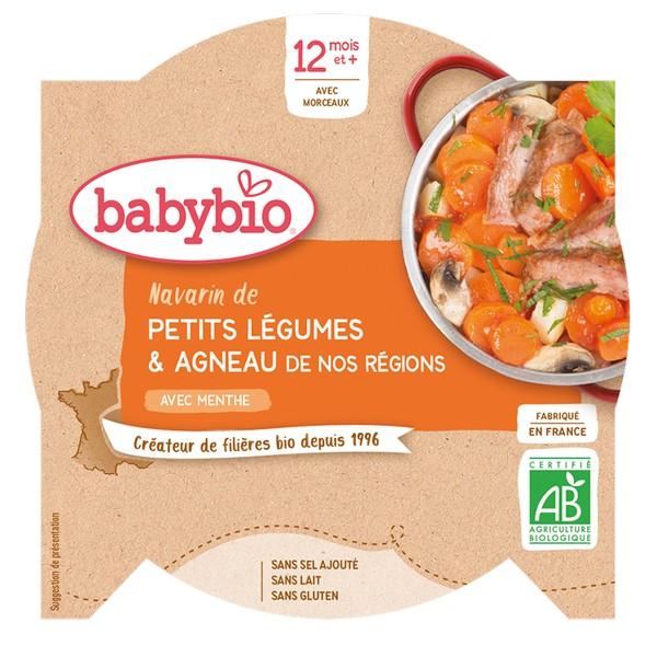 BABYBIO ASSIETTE LEGUMES, AGNEAU, AGNEAU & MENTHE 230GR VT10