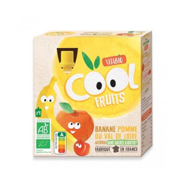 VITABIO COOL FRUITS BANANE POMME ACEROLA 4X90GR VT12