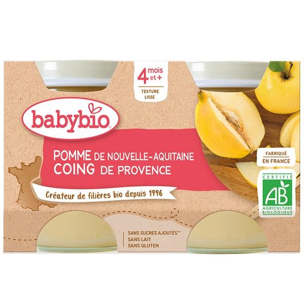 BABYBIO POT POMME & COING 2X130GR VT6