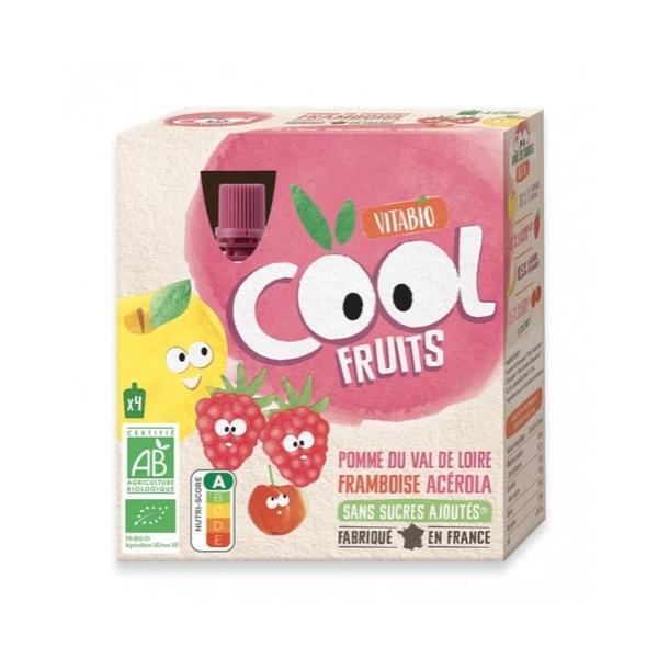 VITABIO COOL FRUITS POMME FRAMBOISE ACEROLA 4X90GR VT12